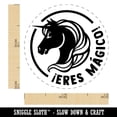 thumbnail image 2 of Eres Magico Magical Unicorn Spanish Compliment Teacher Stamp Self-Inking Rubber Stamp for Stamping Ink Stamper Crafting Planners - 1/2 Inch Mini - Dry Pad (No Ink), 2 of 7
