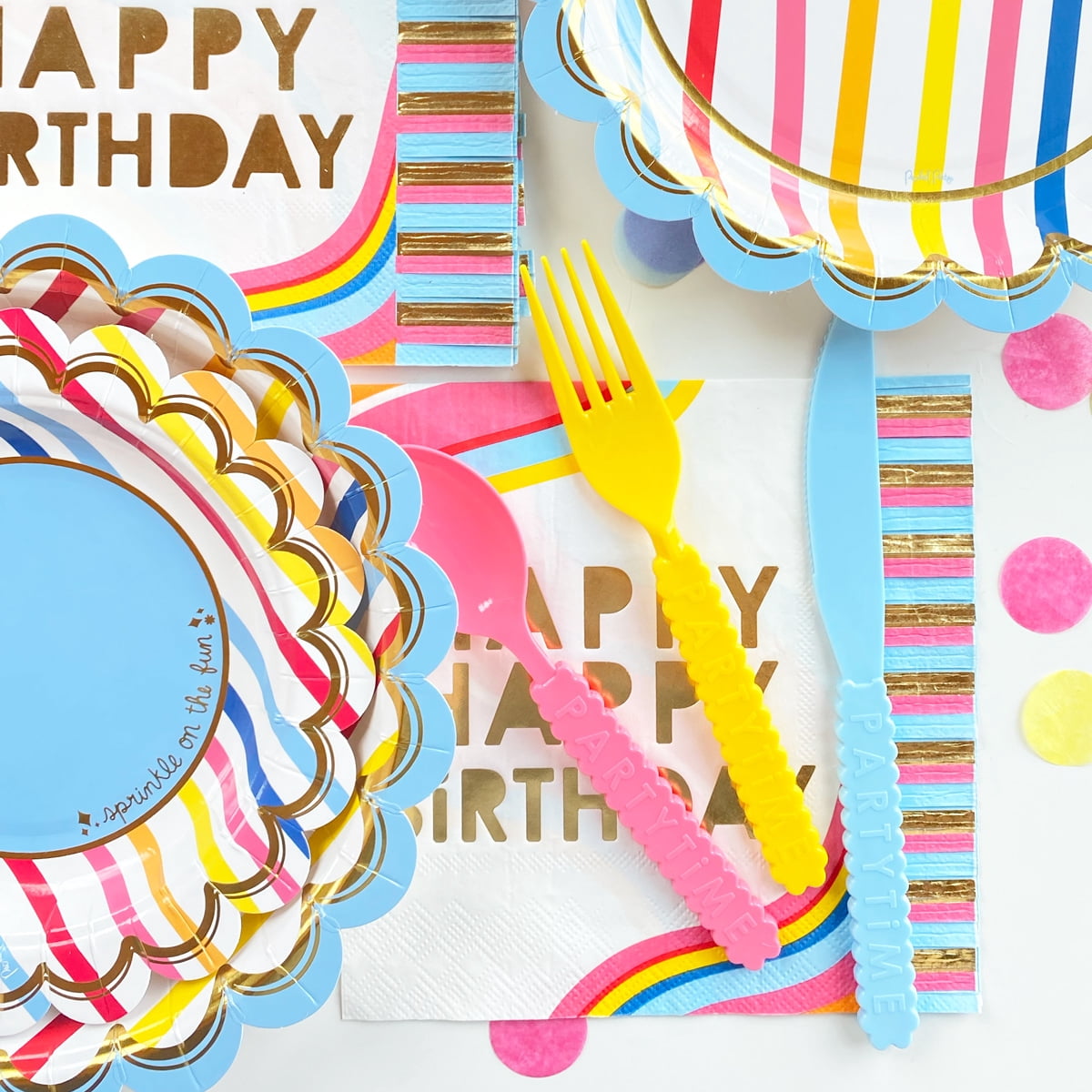 Packed Party 'Party Time' Plastic Cutlery, 18ct.