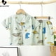 thumbnail image 2 of Pijamas de dibujos animados para niños y niñas, camisa de manga corta con solapa, Tops con pantalones cortos, conjuntos de ropa de dormir para primavera y verano, 2023, 2 of 4
