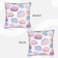 thumbnail image 4 of LNWH Powder Blue Cloud Throw Pillow Covers, Square Soft Linen Decorative Pillow Cases, 16"x16", 4 of 8