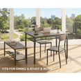 thumbnail image 3 of 4-Piece Dining Table Set for 4, Kitchen Table with 2 Chairs & Bench, Compact Furniture for Small Space & Apartment Grey, 3 of 6