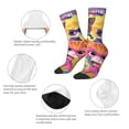 thumbnail image 6 of Super Kitties Adult Socks Casual Tube Socks Durable Comfort Calf Socks Soft Elastic Crew Socks White, 6 of 9