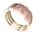thumbnail image 2 of 0.3 ct Brilliant Round Cut Simulated Pink Diamond 18K White/Rose/Yellow Gold Stackable Band SZ 9.5, 2 of 6