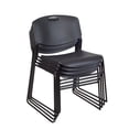 thumbnail image 3 of 30" Square Breakroom Table- Ash Top- Chrome Base & 4 Zeng Stack Chairs- Black, 3 of 10