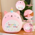 thumbnail image 2 of SQEQE Pink Birthday Caticorn 10" Cat Plush Pillow, Great Gift for Kids, 2 of 6