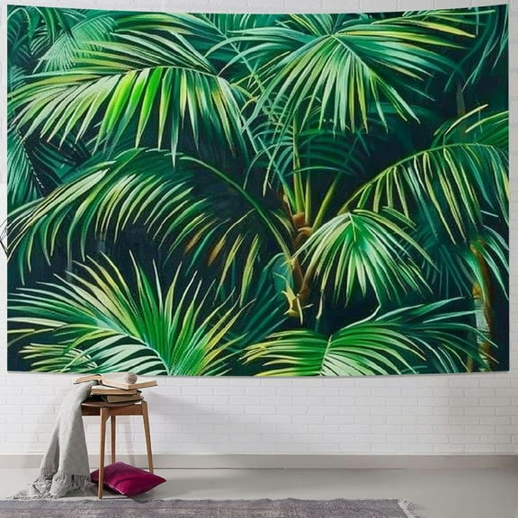 BCIIG Palm Tree Jungle Painting Tapestry Wall Hanging Unique Style Graphic Tapestries Home Wall Decor Art for Living Room Bedroom Apartment Farmhouse Dorm 40x30inch