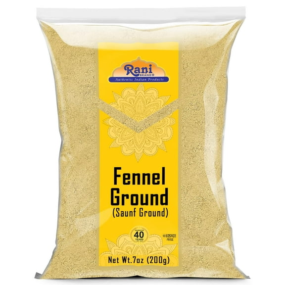Rani Fennel Ground (Saunf) Powder Spice 7oz (200g) ~ All Natural | Gluten Friendly | NON-GMO | Kosher | Vegan | Indian Origin