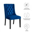 thumbnail image 5 of Modway Baronet 20" Tufted Velvet Dining Chairs in Blue/Black (Set of 2), 5 of 9