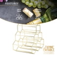 thumbnail image 2 of Thyme & Table 6 Bottle Wine Rack, Gold, 2 of 6