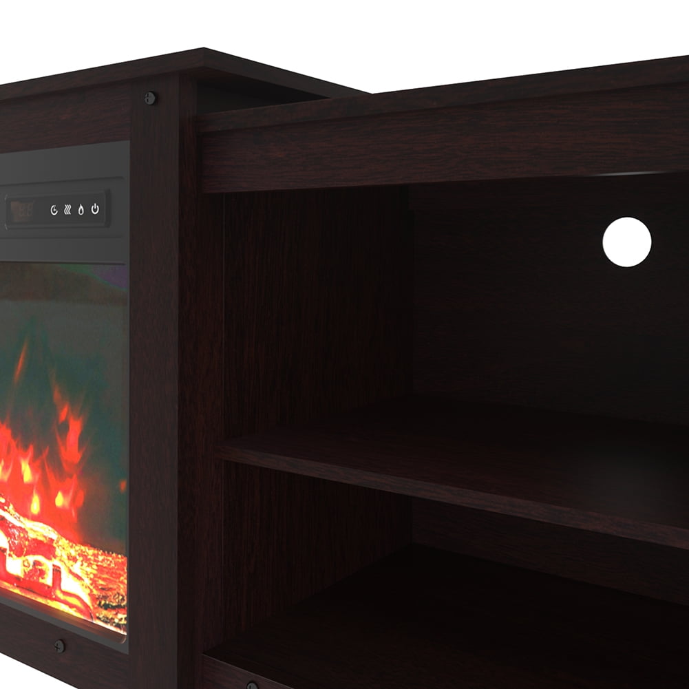 Kepooman 65" Fireplace TV Stand Entertainment Center, TV Stand with Fireplace for Living Room, Farmhouse Wood TV Stand with Storage Cabinet, Dark Brown Kepooman 65" Fireplace TV Stand Entertainment Center, TV Stand with Fireplace for Living Room, Farmhouse Wood TV Stand with Storage Cabinet, Dark Brown