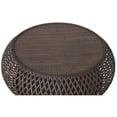 thumbnail image 3 of Gallerie Decor Bora Bora Round Transitional Rattan Coffee Table in Walnut, 3 of 4