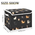 thumbnail image 5 of Yayeee Collapsible Cube Storage Bin with Lid Fabric Closet Decorative Basket with Handles, Pixel Cat, 5 of 7