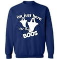thumbnail image 2 of OXI Crewneck Sweatshirt - I'm Just Here For The Boos, Basic Casual Sweatshirts for Men's and Women Fleece Sweatshirt Long Sleeve - Navy Blue Medium, 2 of 2