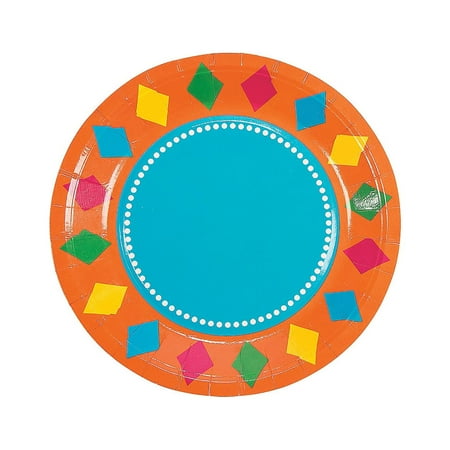 Fiesta Party Dessert Plates - Party Supplies - 8 Pieces