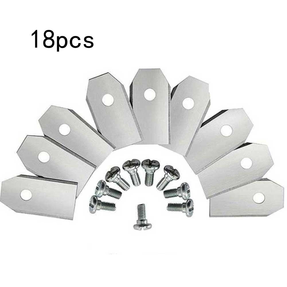 18PCS/Set New Auto Robot Mower Blade Stainless Steel Lawnmower Blades With Screw 