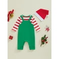 thumbnail image 4 of Okbabeha My First Christmas Baby Boy Girl Outfits Newborn Infant Letter Romper Shirt Pants Hat Christmas Overalls Set 1St Christmas Baby Clothes, 4 of 8
