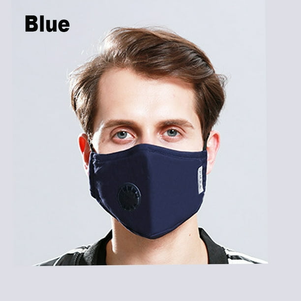 Anti-pm2.5 Masque Respiratoire Visage Bouche Coton Masque de Protection Pollution de l'Air Masque Anti-Poussière avec 2 Filtre de Remplacement de Charbon Actif