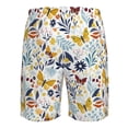 thumbnail image 6 of Naloa Flowers Butterfly Men's Beach Shorts, Surfing shorts, Swim trunks, Quick Dry Swim Trunks for Surfing Beach Fun - 3X-Large, 6 of 9