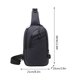 thumbnail image 1 of Puerto de carga USB para bolsa de pecho cruzada de hombre | Mochila ligera impermeable para el hombro | Gran capacidad, diseño transpirable, duradero para viajar, trabajar, exteriores | 21x30x10cm, 1 of 9
