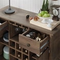 thumbnail image 6 of Bowery Hill Farmhouse Wood Multi-Storage Buffet in Distressed Walnut, 6 of 7