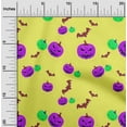 thumbnail image 2 of oneOone Georgette Viscose Medium Yellow Fabric Halloween Sewing Material Print Fabric By The Yard 42 Inch Wide, 2 of 4
