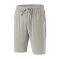 thumbnail image 4 of Uikmnh Mens Shorts Men Spring And Summer Pant Casual All Solid Color Painting Linen Loose Plus Size Trouser Fashion Beach Pockets Short Size:XL, 4 of 6