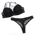 thumbnail image 5 of Bra and Knickers Sets Women Comfortable Bra and Panty Set 2 Piece Underwear Set Sleep Bra and Brief Set Push up Bra Set Non-wired Bra Set Supportive Bra Set Women's Two Piece Underwear, 5 of 5