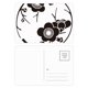 thumbnail image 1 of Japón cultura Cute Black Sakura Set cumpleaños gracias tarjeta postal correo lado 20pcs, 1 of 3