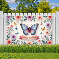 thumbnail image 7 of Colorful Design Butterfly Happy Birthday Banner Floral Pattern for Birthday Celebration Garden Party Kids Event, 7 of 7