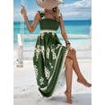 thumbnail image 6 of Womens Square Neck Boho Maxi Dress Casual Long Spring Summer Dresses Sundresses for Women Beach Vacation 2025 Green XXL, 6 of 8