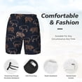 thumbnail image 3 of Yiaed Pig Farm Print Mens Swim Trunks Bathing Suit Compression Liner Beach Swim Shorts Swimwear Quick Dry Zipper Pocket No-Chafing Board Short-Small, 3 of 6
