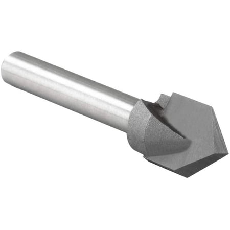 UPC: 0843441107804 | POWERTEC 73006 Router Bit – V-Groove Bit with 90-Degree 1/2-Inch Cutting Diameter and 1/4-Inch Point Length
