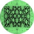 thumbnail image 1 of Ahgly Company Indoor Round Oriental Emerald Green Traditional Area Rugs, 5' Round, 1 of 4
