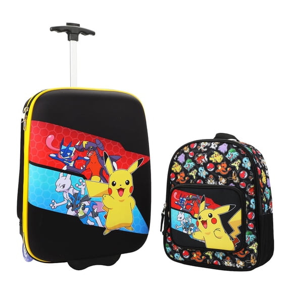 Set de equipaje Bioworld Pokémon Character Stripes, paquete de 2