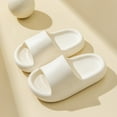 thumbnail image 2 of Siilsaa Kids Slip On Sandals Children's Slippers Girls' Sandals and Slippers Non-Slip Open Toe Quick-Drying Soft and Comfortable Thick-Soled Shoes for Shower and Bathroom White,10, 2 of 5