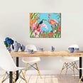 thumbnail image 5 of Susaid Tropical Jungle Flamingo Pattern Canvas Wall Decor Poster Framed Artwork Decoration for Bedroom Home Office Ready to Hang,Horizontal, 5 of 6