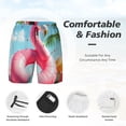 thumbnail image 3 of Bingfone Flotteur de Piscine Flamant Tropical pour Hommes Maillot de Bain Double Couche avec Doublure, Style à Cordon avec Poches Short de Plage Maillot de Bain pour Hommes-Petit, 3 of 6