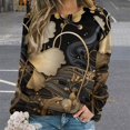 thumbnail image 2 of Sweatshirt For Womens Crewneck Abstract Flowers Hoodies Teen Girls Cute, 2 of 7