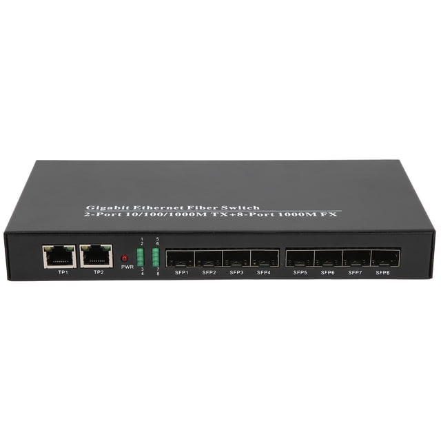 Conmutador de fibra Gigabit Ethernet XXSSFP8F2G, transceptor de 1,25 G, CC 5 V/3 A, 10/100/1000 Mbs