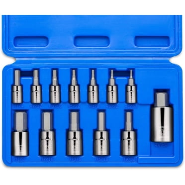 13 PC METRIC MM HEX ALLEN BIT SOCKET SET - Walmart.com