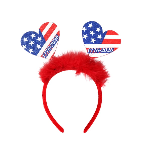 Feledorashia Independence Day Headband, Patriotic Headpiece, 2026 Commemorative Festival Accessory, Soft Comfortable Elastic Fit, Versatile Party Decoration Gift