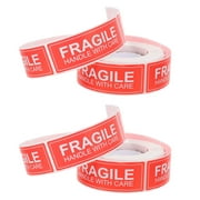 2 Rolls Fragile Shipping Stickers Caution Label Packing Warning to Stack Damp Rid Tabs