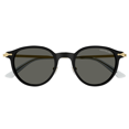 thumbnail image 2 of Montblanc MB0362S-001 Black & Gold Round Sunglasses Art Deco Style for mens, 2 of 5