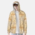 thumbnail image 4 of Fotbe World Map Men's Women's UPF 50+ Sun Protection Jacket Hooded Cooling Shirt with Pockets Hiking Outdoor Performance-Large, 4 of 9