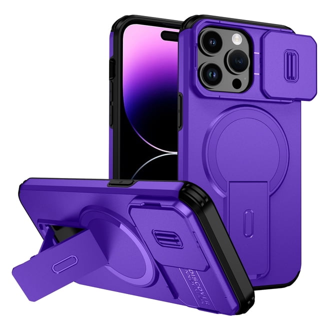 Funda GANGXUN para iPhone 15 Pro Max – Magnética Antigolpes con Soporte y Protección Doble