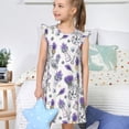 thumbnail image 4 of Vsdgher Chemise de Nuit Lavande pour Filles Manches Courtes à Volants Robe de Nuit Pyjama pour Fête Pyjama-Grand, 4 of 6