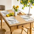 thumbnail image 3 of Beige Plaid Placemats for Dinning Table Set of 4, Spring Summer Farmhouse Buffalo Checkered Burlap Kitchen Place Mats Waterproof Cloth Table Mats, Indoor Outdoor Placemats Easy Clean Dinner Decor, 3 of 8