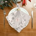thumbnail image 2 of Coolnut Soft Reusable Satin Table Decorative Napkins, 20x20InX6 PCSBeautiful Florals, Family Dinner Wedding Banquet, Cocktail Party, Kitchen, Birthday Party Washcloth Gift, 2 of 7