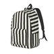 thumbnail image 1 of Easygdp Black And White Thick Stripes Mochila de Lona Resistente para Laptop, Compatible con Laptops de 15 a 17 pulgadas, Ideal para Escuela, Trabajo y Viajes-Small, 1 of 5