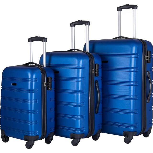3 Piece Luggage Set Hardside Spinner Hardshell Suitcase with TSA Lock 4 ...